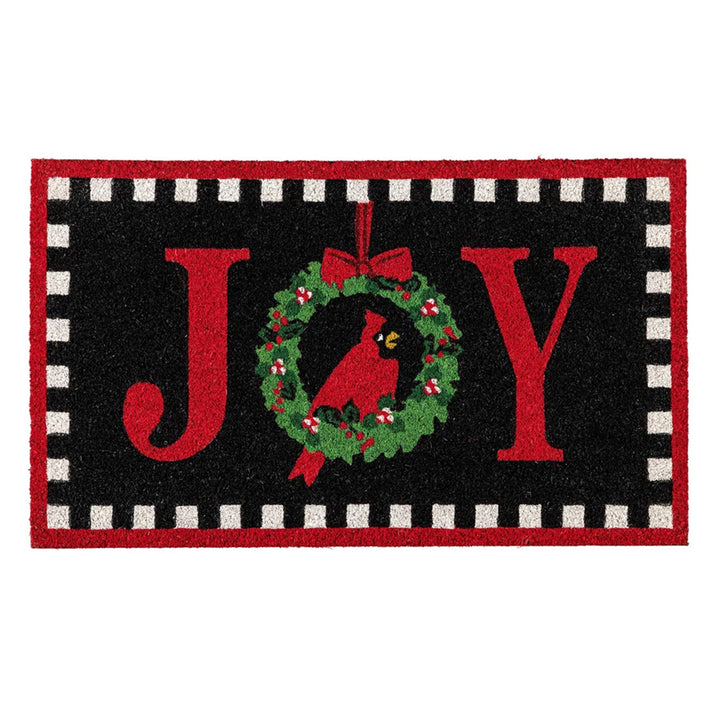 Joy To the World Cardinal Coir Doormat