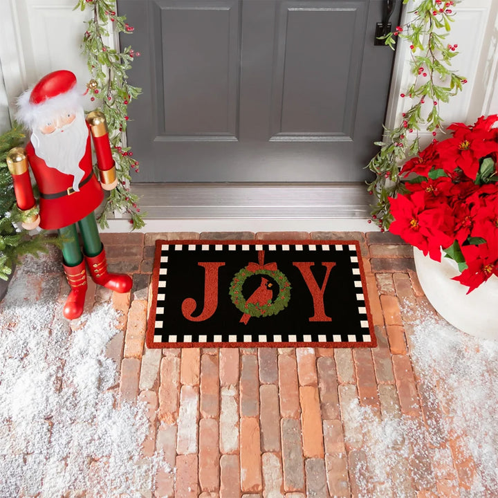 Joy To the World Cardinal Coir Doormat