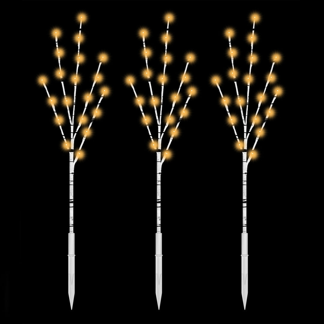 Battery Operated Birch Twig Branch 3-Pack LED Light Display