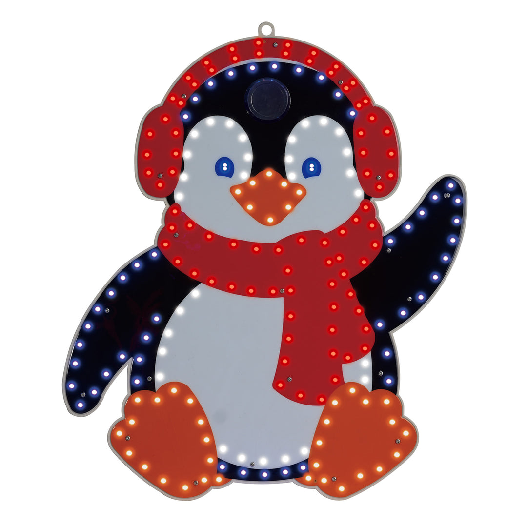 Waving Penguin Hi-Vibrant LED Light Display