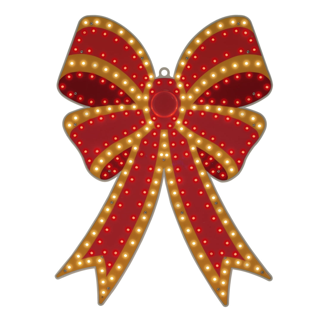 Holiday Bow Hi-Vibrant LED Light Display