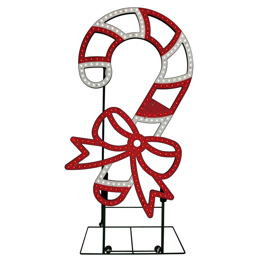 Jumbo Hi-Vibrant Candy Cane LED Light Display