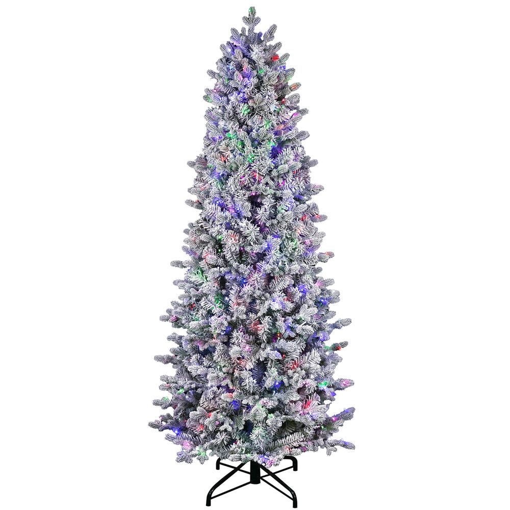 Noble Pole Flocked Fir Life-Like Artificial Christmas Tree 6.5 Feet