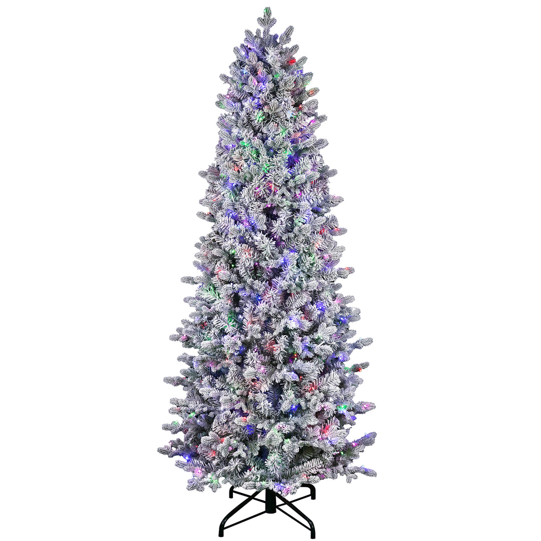 Noble Pole Flocked Fir Life-Like Artificial Christmas Tree 6.5 Feet