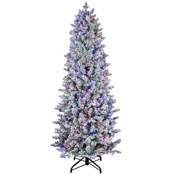 Noble Pole Flocked Fir Life-Like Artificial Christmas Tree 6.5 Feet