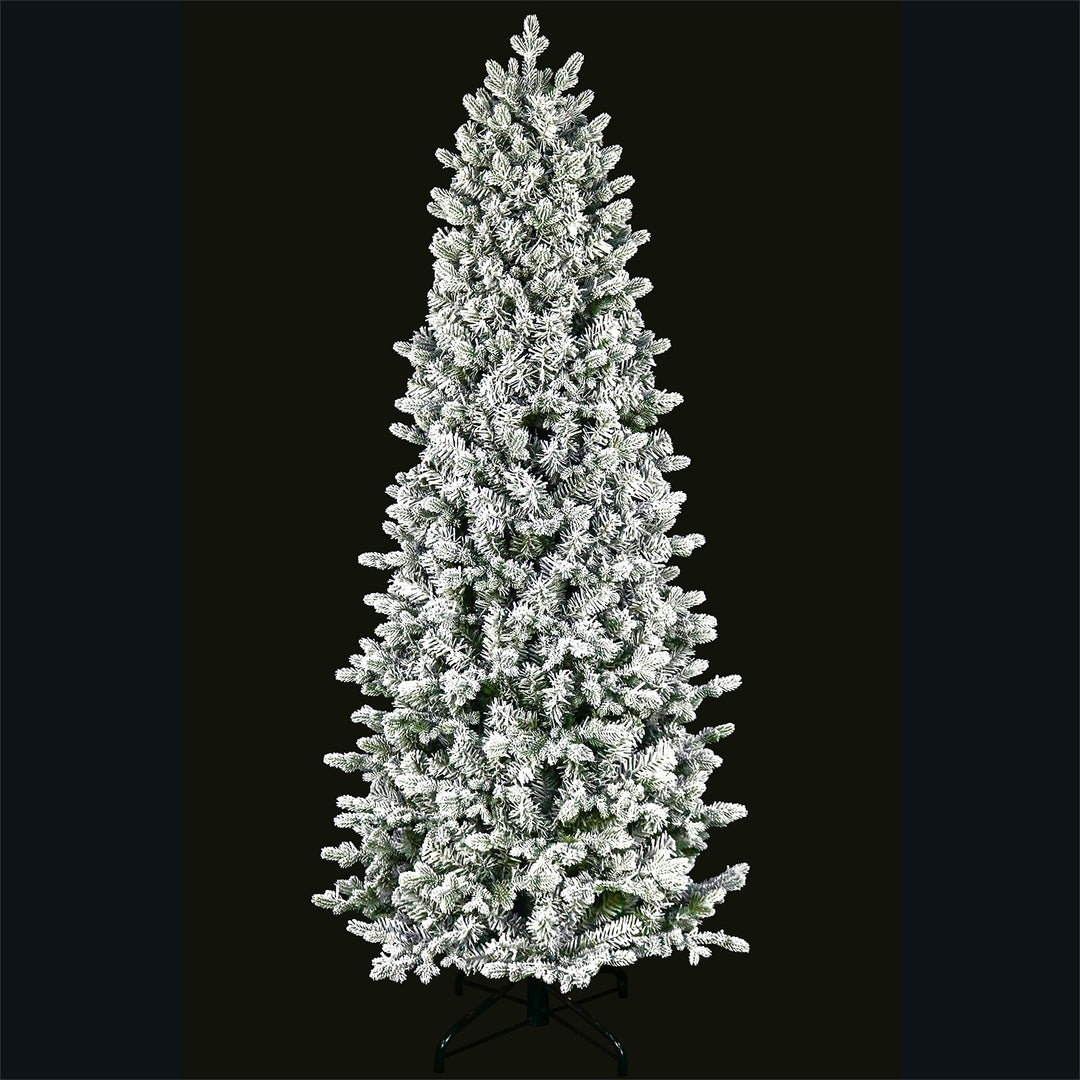 Noble Pole Flocked Fir Life-Like Artificial Christmas Tree