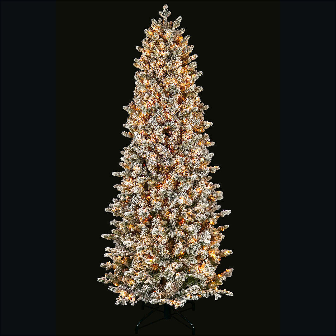 Noble Pole Flocked Fir Life-Like Artificial Christmas Tree