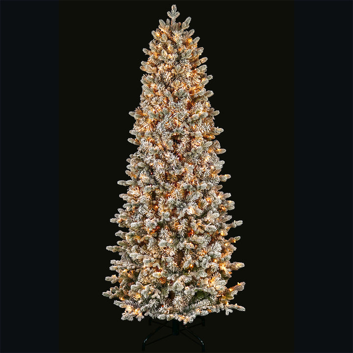 Noble Pole Flocked Fir Life-Like Artificial Christmas Tree