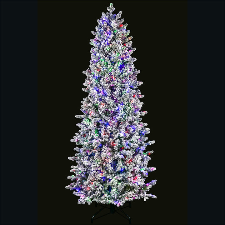 Noble Pole Flocked Fir Life-Like Artificial Christmas Tree