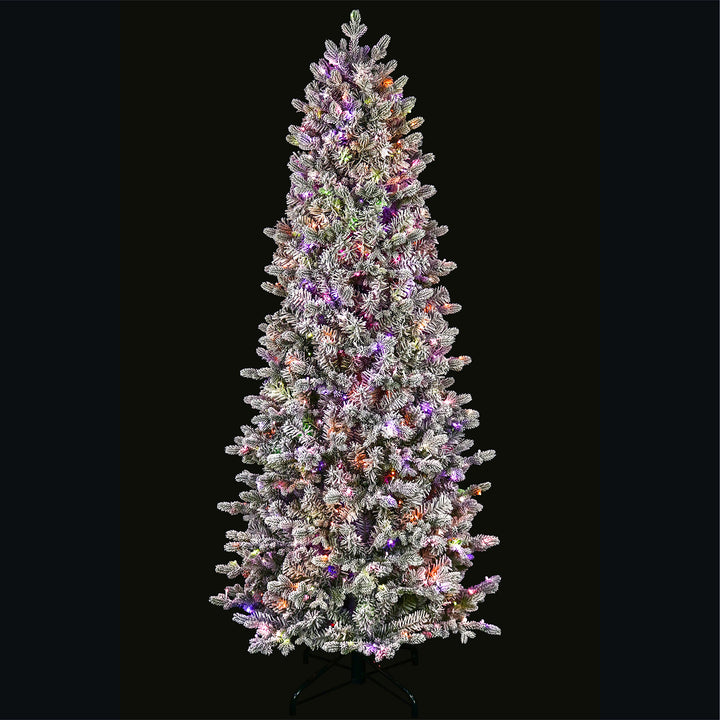 Noble Pole Flocked Fir Life-Like Artificial Christmas Tree