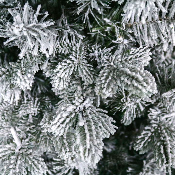 Noble Pole Flocked Fir Life-Like Artificial Christmas Tree