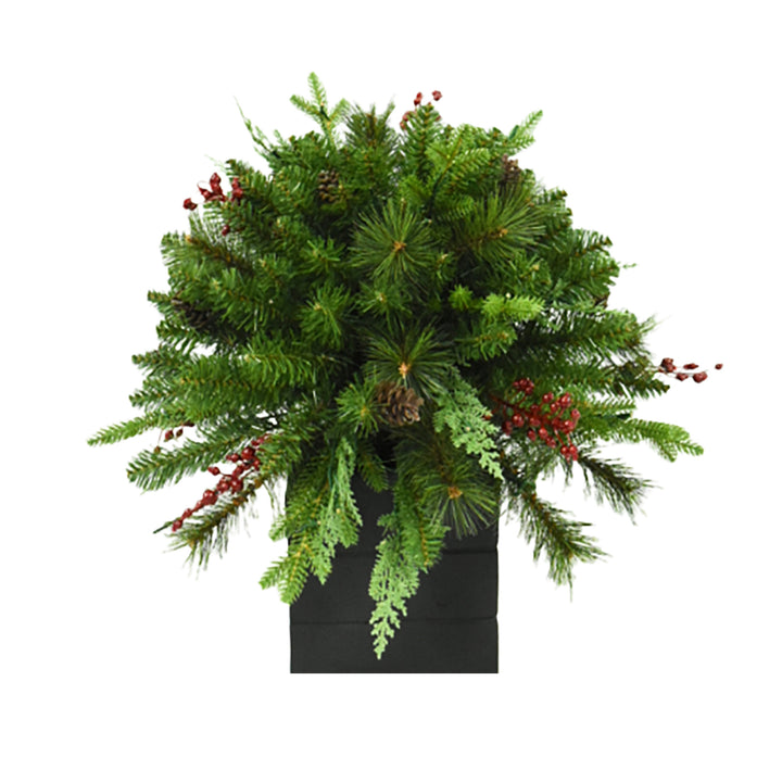 Mixed Pine & Berry Porch Pot