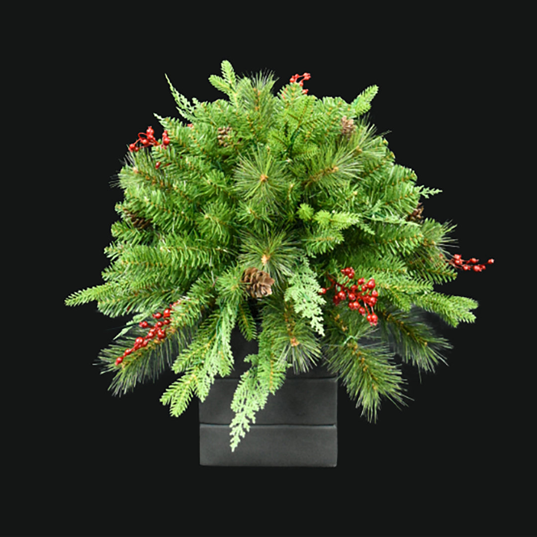 Mixed Pine & Berry Porch Pot