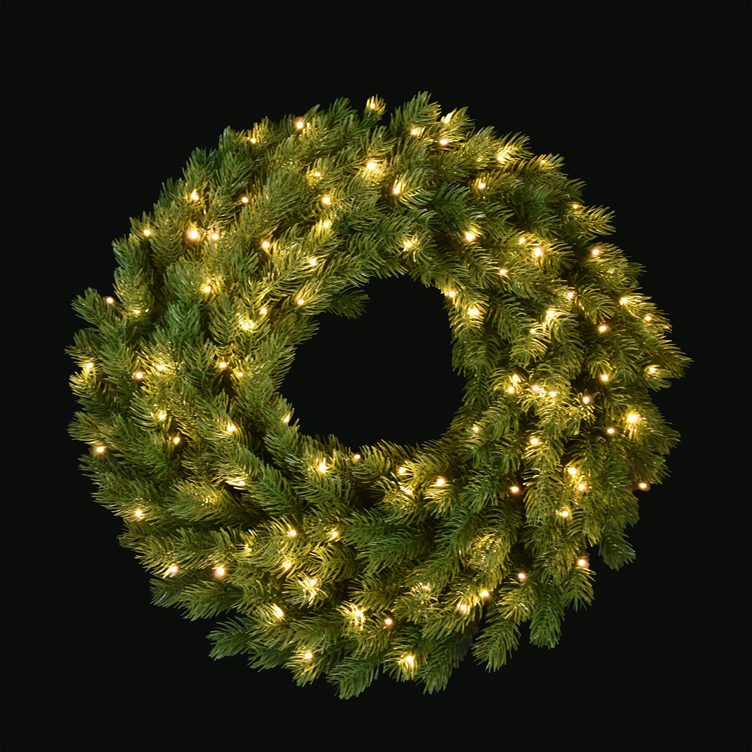 Colorado Spruce Wreath with Starry Lights