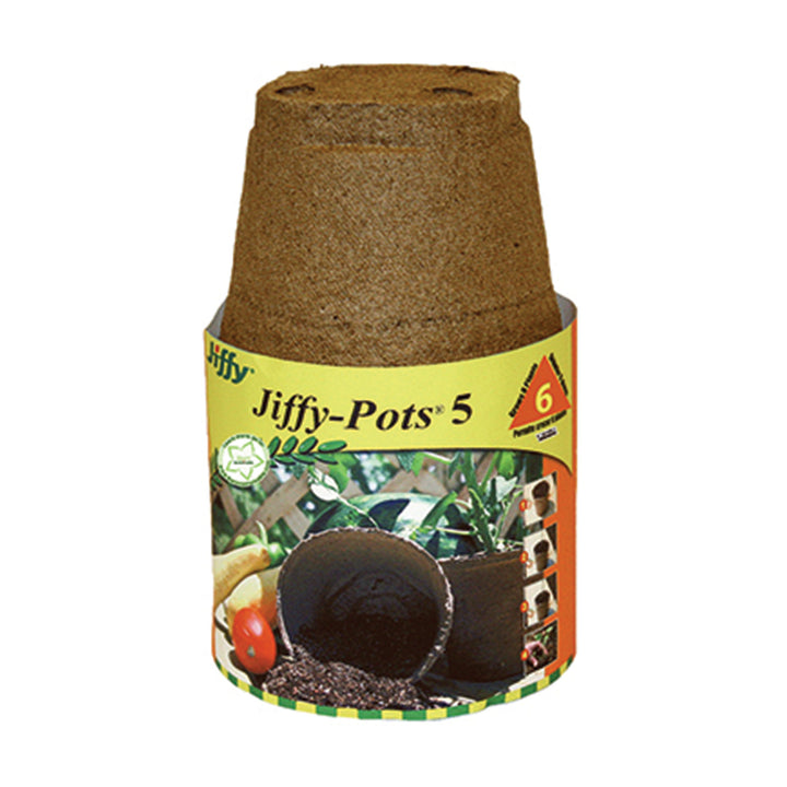 Jiffy Peat Moss Pot 5" 6 Pack