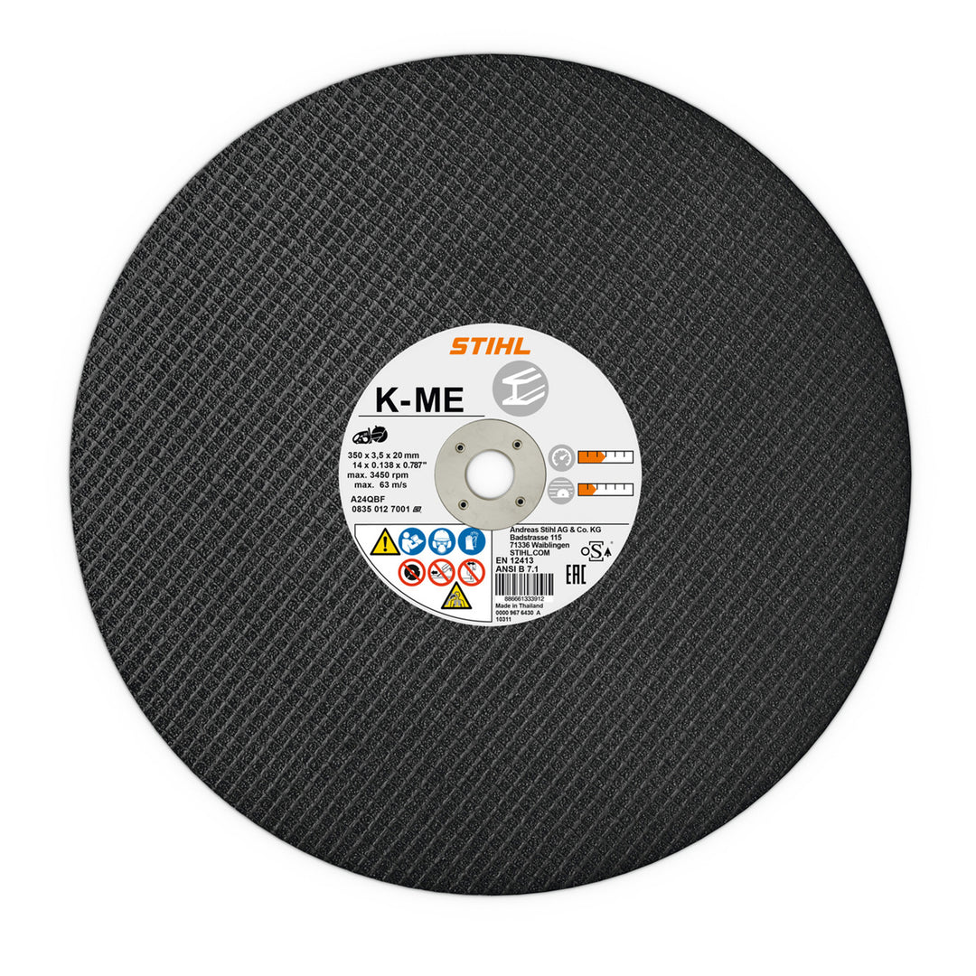 K-ME 14" Abrasive Cutting Wheel, Structural Steel