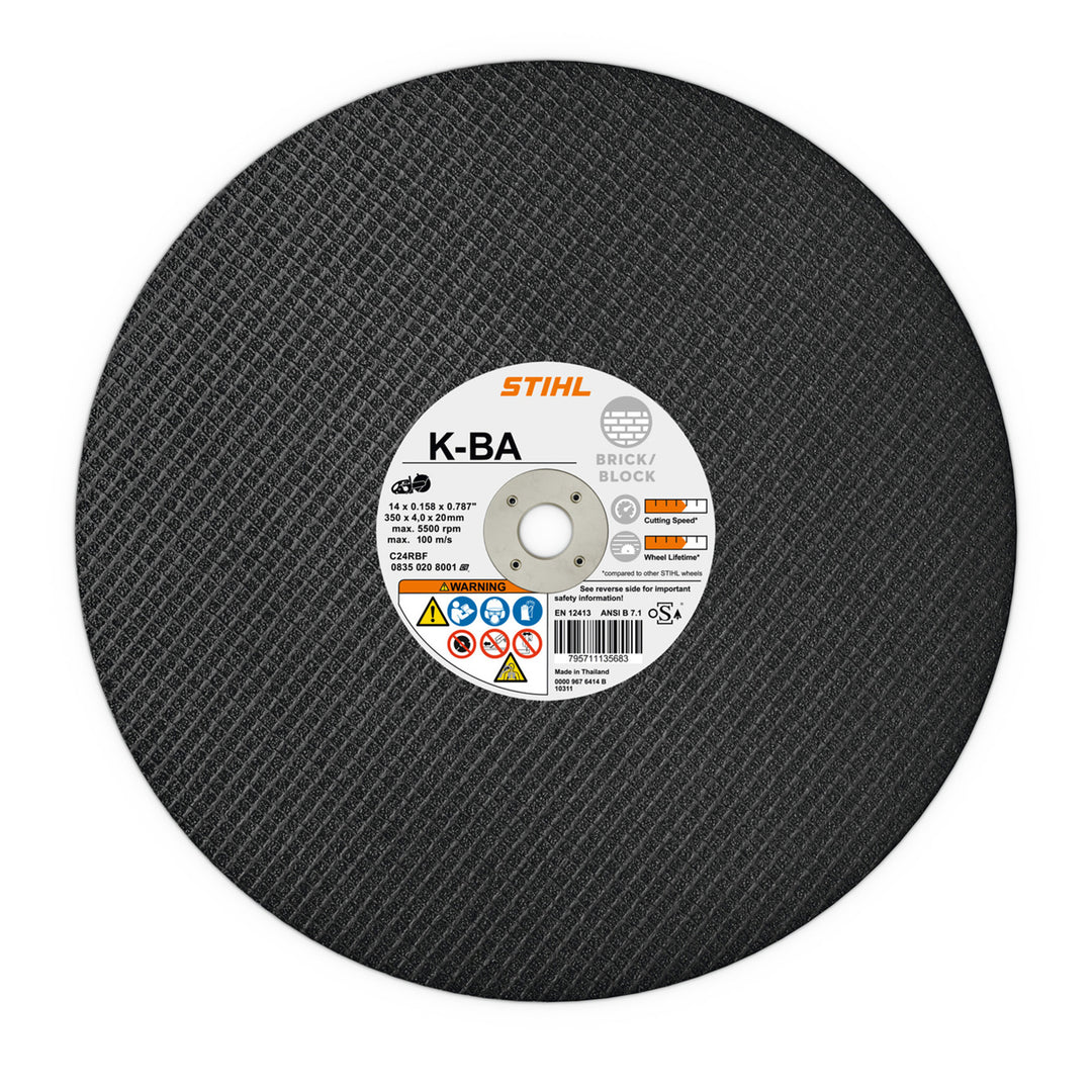 K-BA 14" Abrasive Cutting Wheel, Concrete/Brick