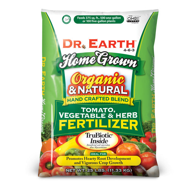 Dr. Earth Home Grown Tomato, Vegetable & Herb Fertilizer 25lb Bag