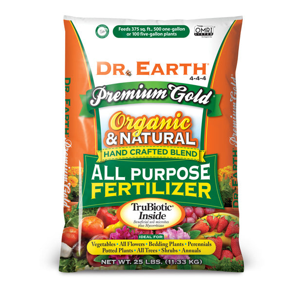 Dr. Earth Premium Gold All Purpose Fertilizer 25lb Bag