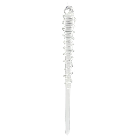 Clear Glass Icicle Ornament