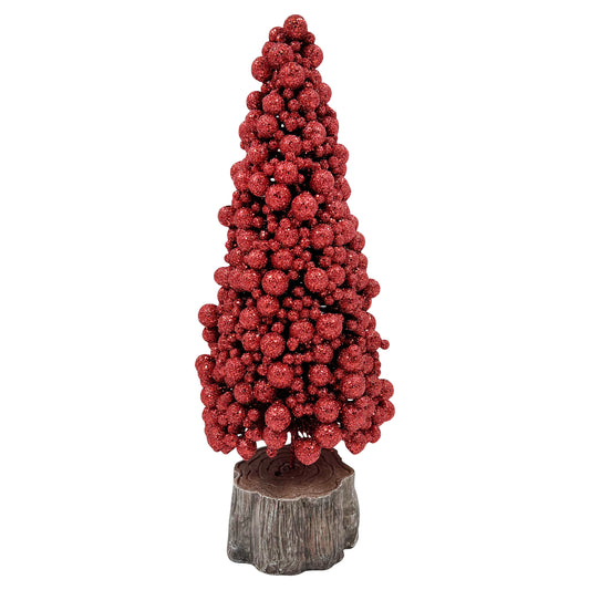 Glittery Red Berry Tabletop Tree 12"