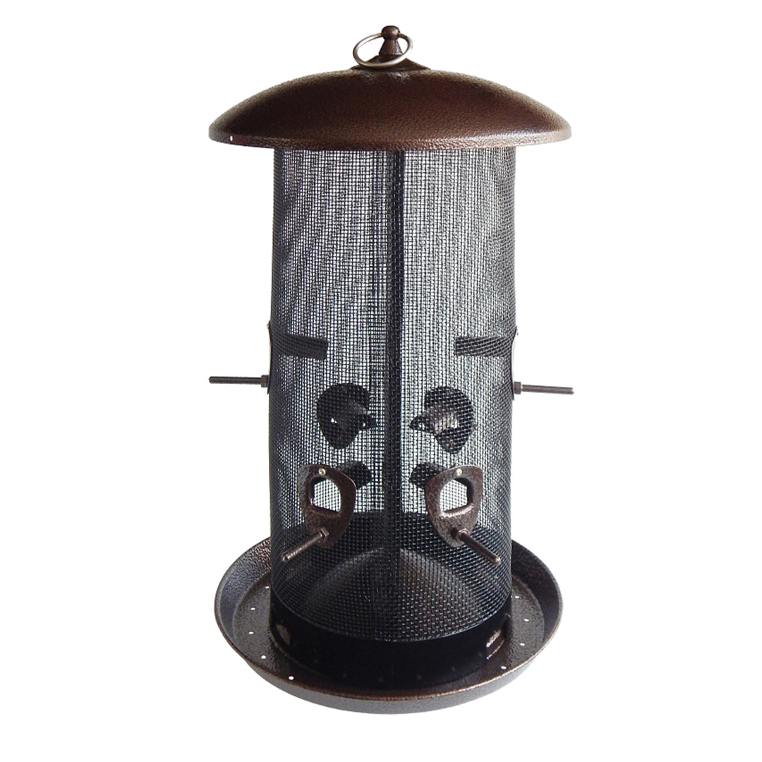 Hammered Copper/Stainless Steel Hanging Wild Bird Feeder