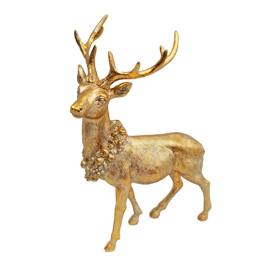 Metallic Gold Tabletop Deer 9"