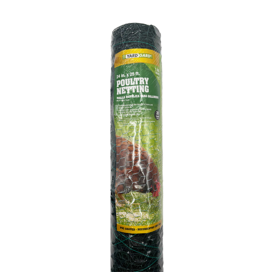 Green PVC Coated Poultry Netting 1" Mesh