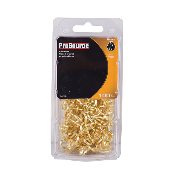ProSource Brass Cup Hooks