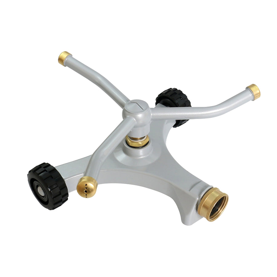 Landscapers Select 3-Arm Sprinkler with 2 Wheel Metal Base