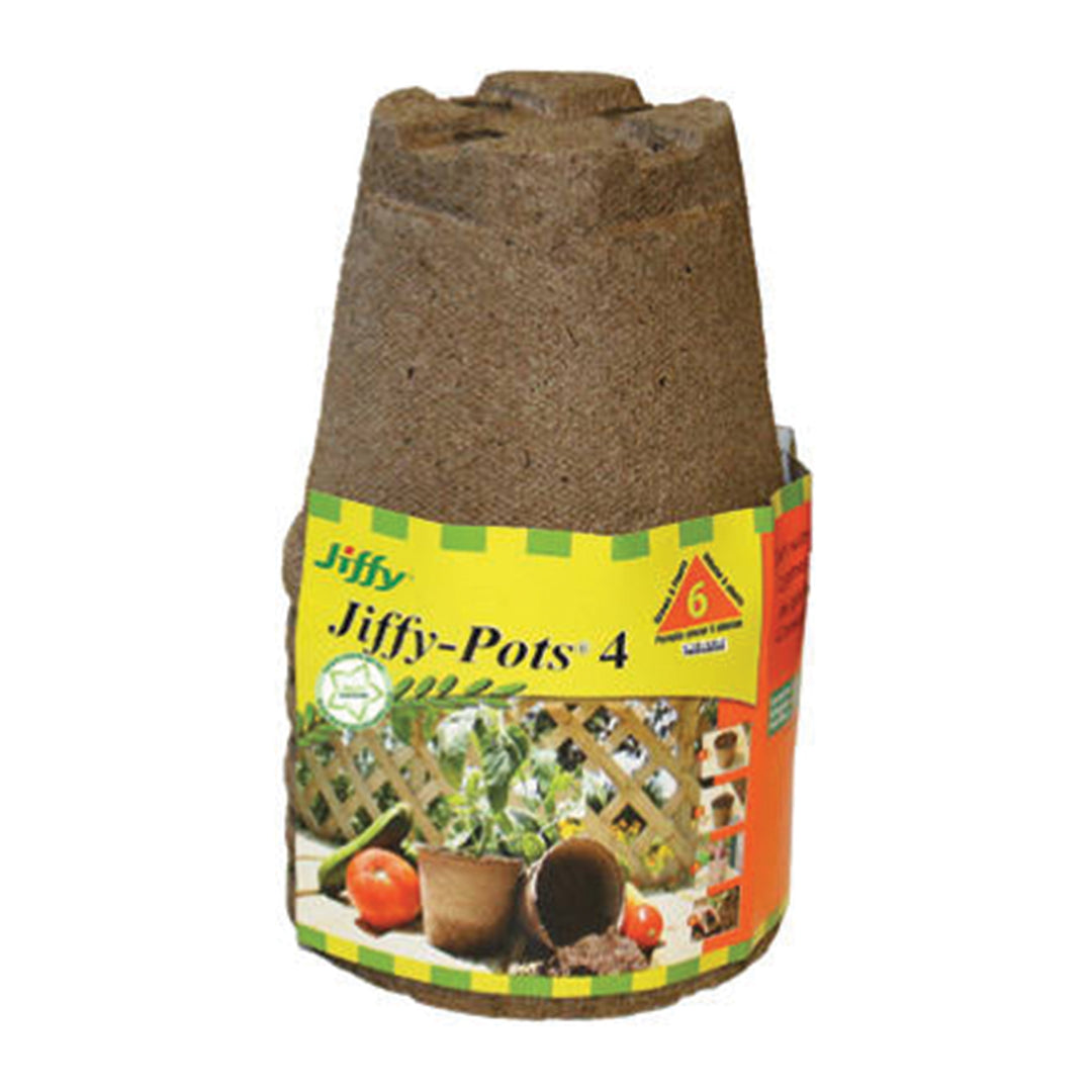 Jiffy Peat Moss Pot 4" 6 Pack