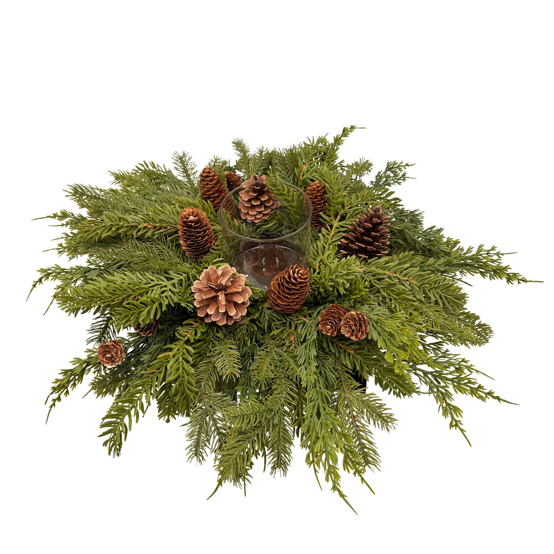 Pine and Pinecone Centerpiece