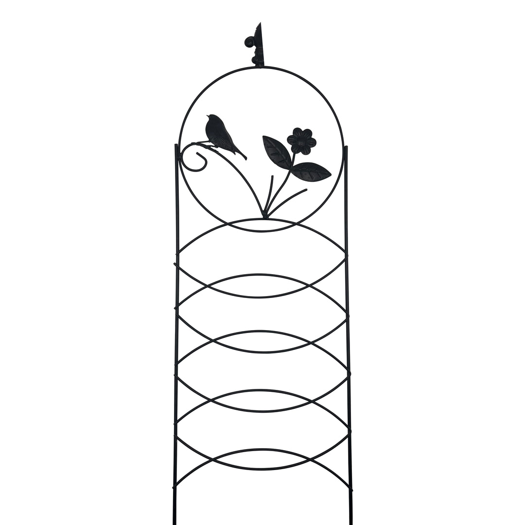 Floral Garden Trellis With Bird