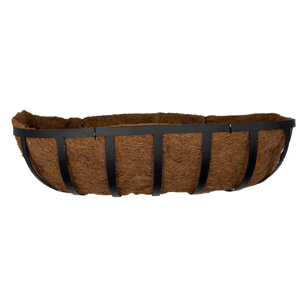 Trough Planter With Coco Liner and Adjustable Brackets