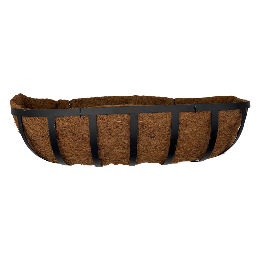 Trough Planter With Coco Liner and Adjustable Brackets