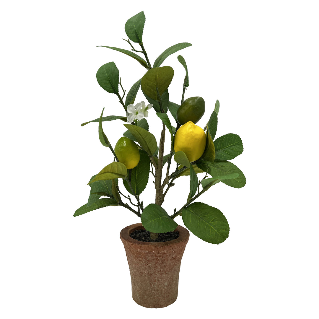 Potted Artificial Lemon Tree 15 Inches