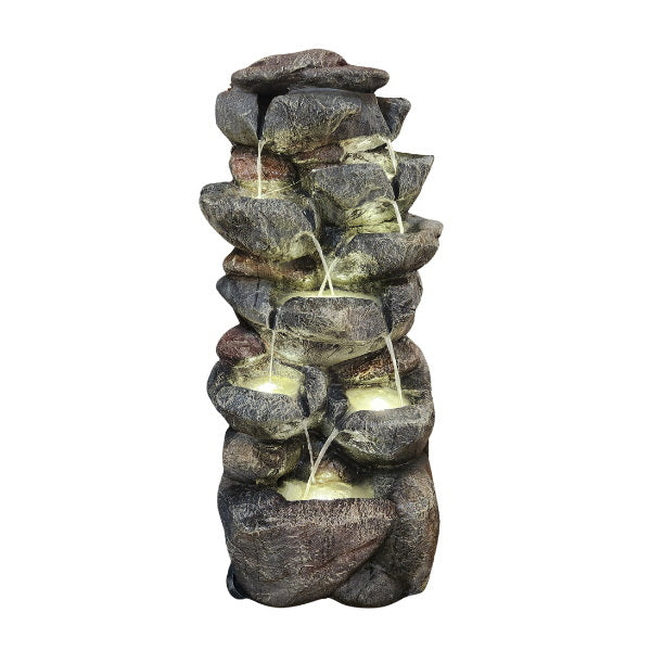 Polyresin Tiered Rocks Fountain