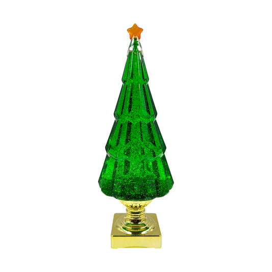 Light-Up Christmas Tree with Glitter 14"