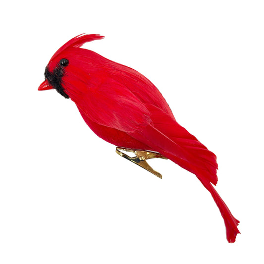 Feathered Cardinal Clip Ornament