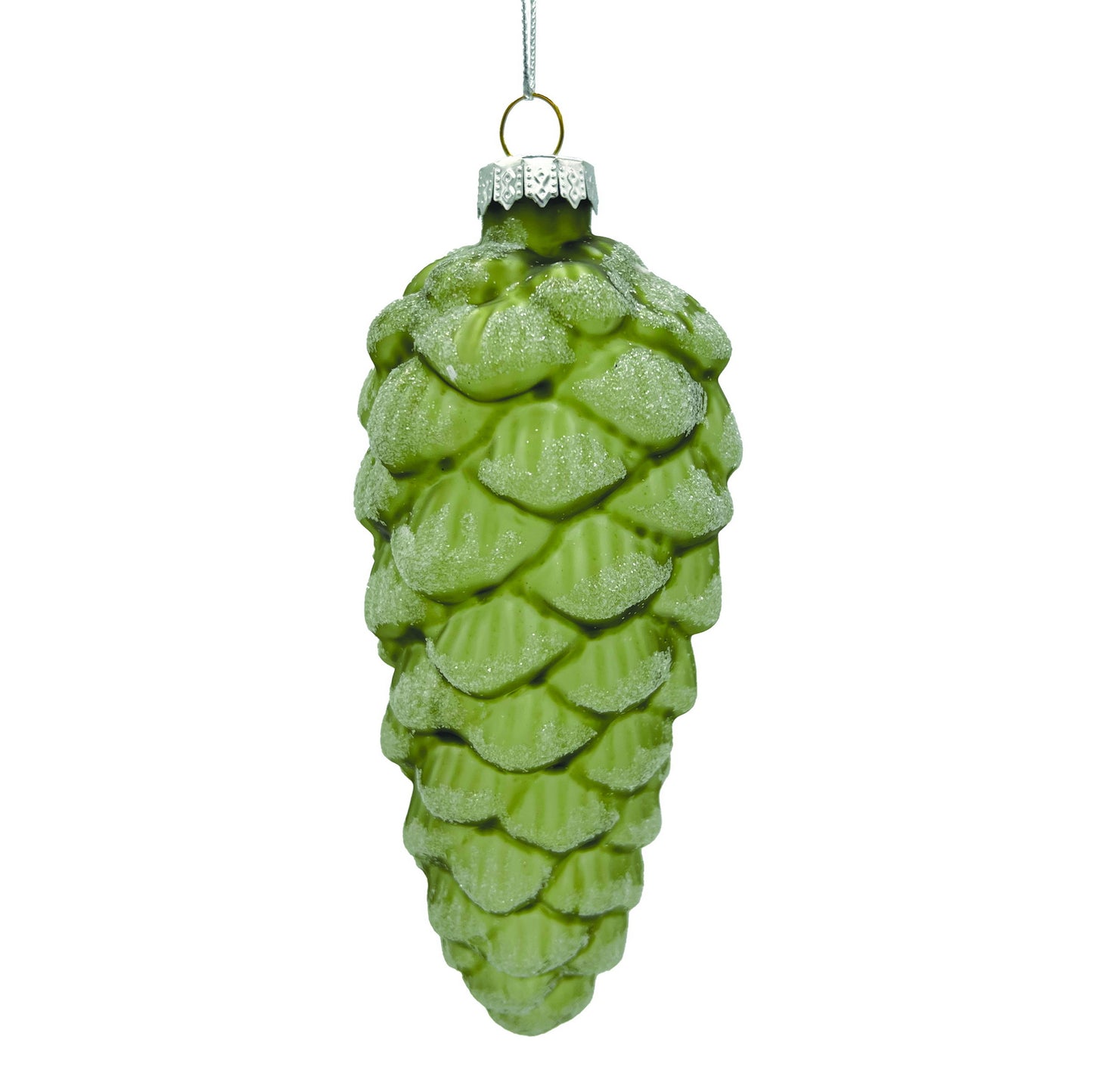 Green Glass Pinecone Ornament