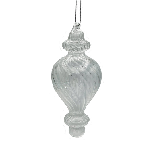 Clear Glass Finial Ornament