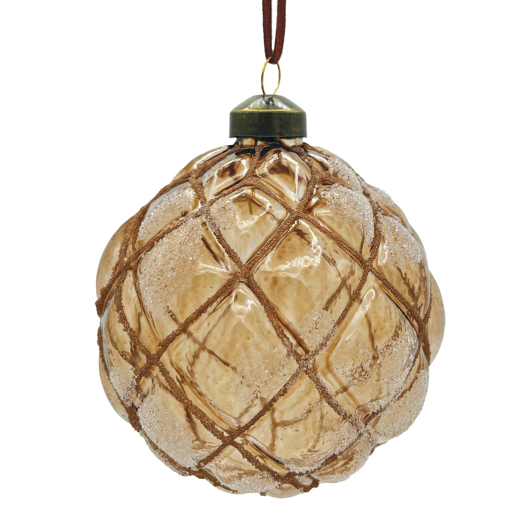 Brown Glass Ball Ornament