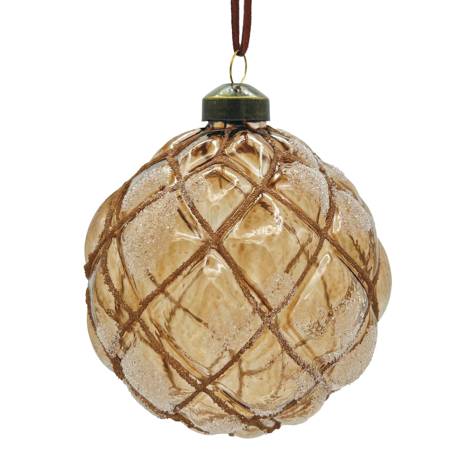 Brown Glass Ball Ornament
