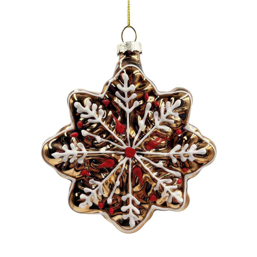 Gingerbread Snowflake Ornament