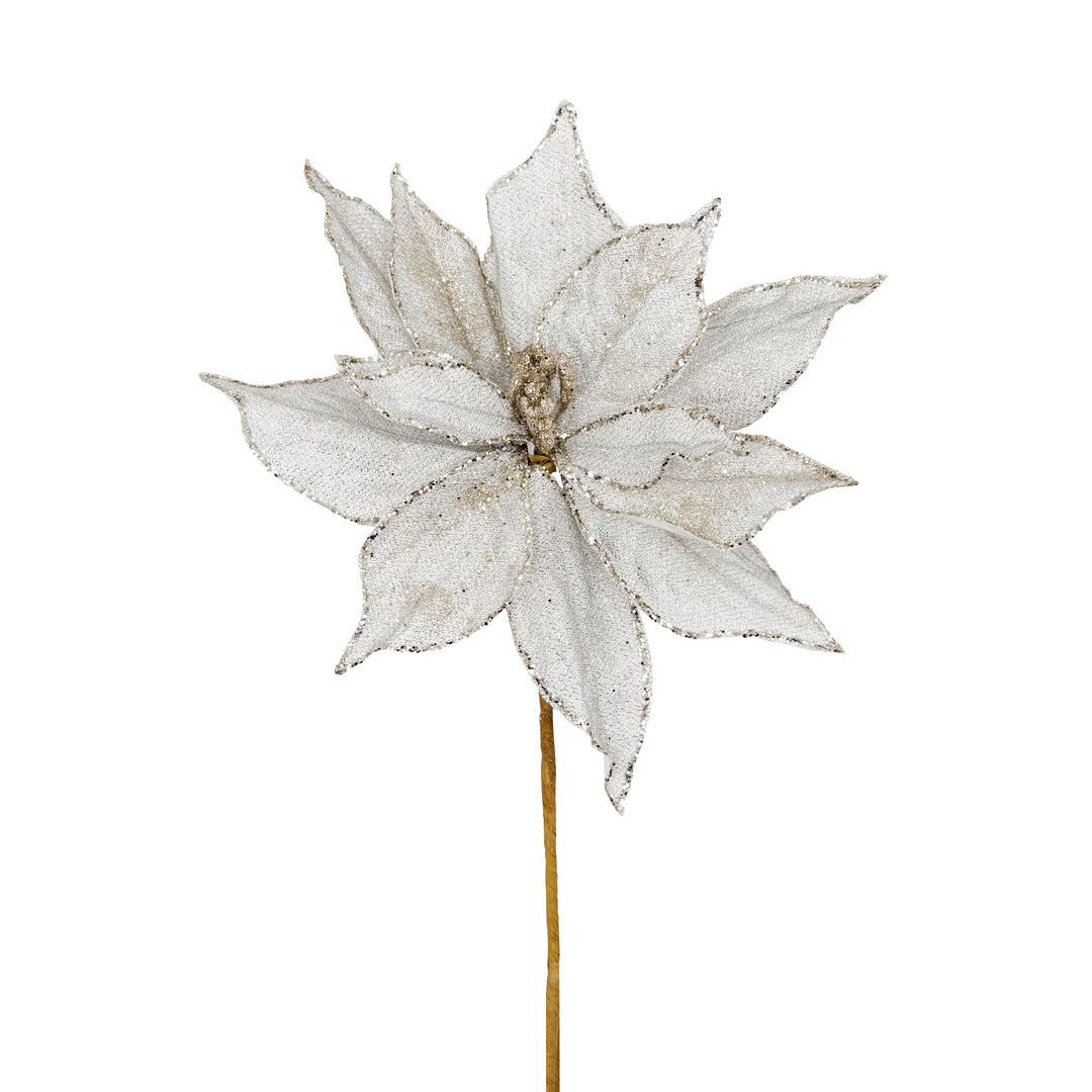 White Gold Poinsettia Stem