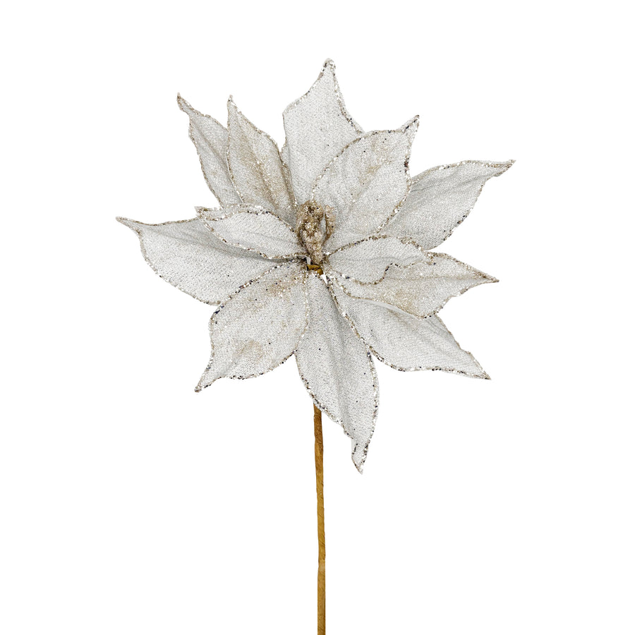 White Gold Poinsettia Stem