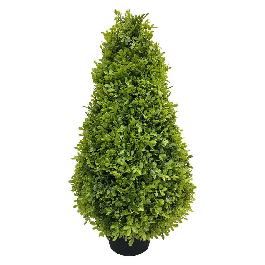 Faux Boxwood Cone Topiary
