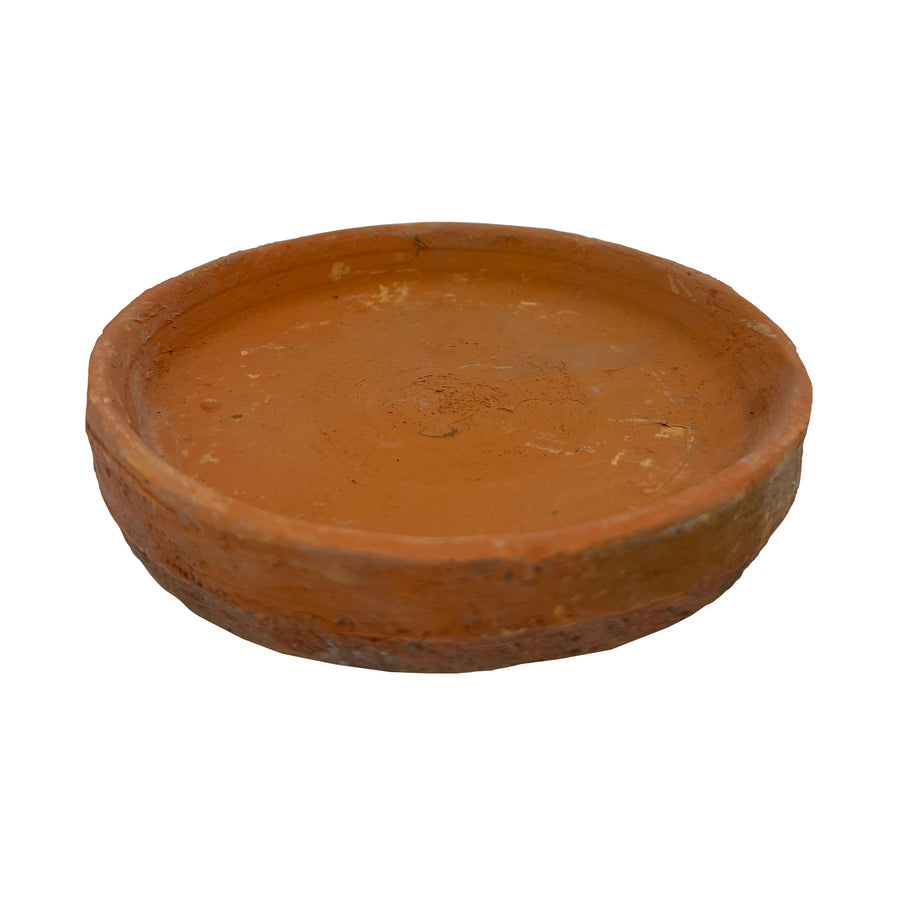 Antique Style Red Clay Saucer 5.5" D x 1" H