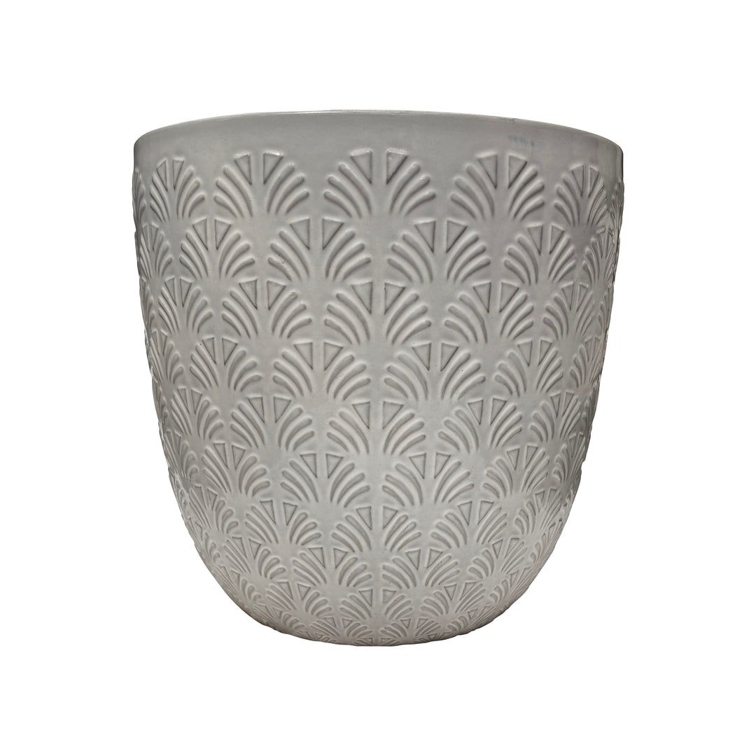 Cream Lotus Egg Ceramic Pot