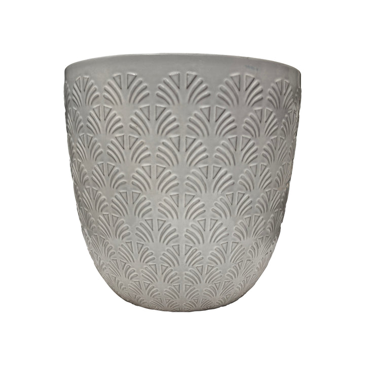 Cream Lotus Egg Ceramic Pot
